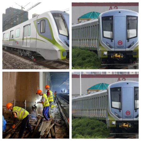 High-speed rail track High-speed rail track