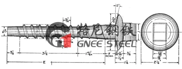 Railway Square Head Screw Spike Railway Square Head Screw Spike