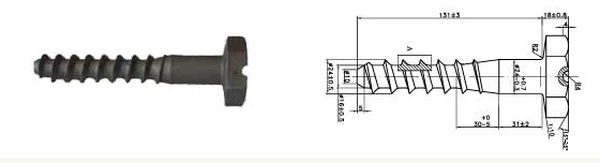 Hexagon screw spike Hexagon screw spike