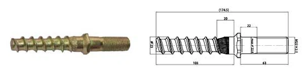 Double-head screw spike Double-head screw spike